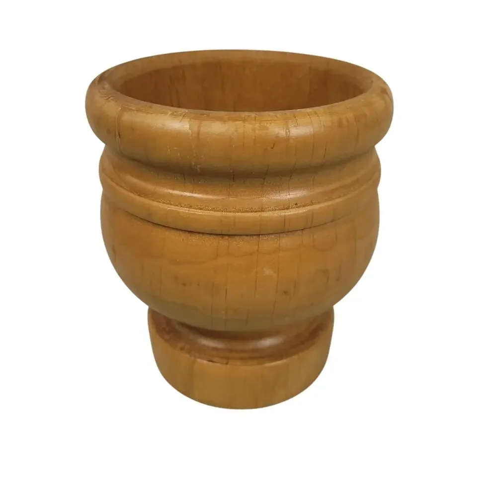 Vintage Wooden Mortar w/ Pestle 5.5